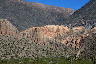 Scenic view of mountain range against sky