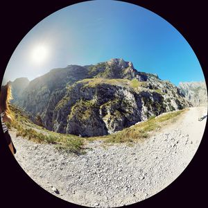 View of landscape against clear sky