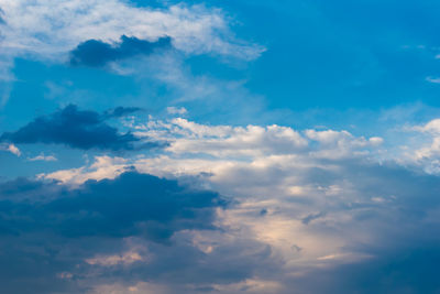 Low angle view of clouds in sky