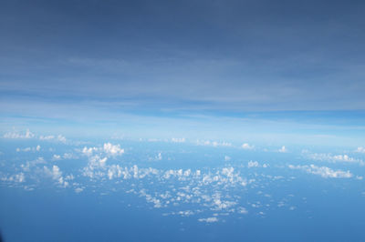 Aerial view of clouds over sea