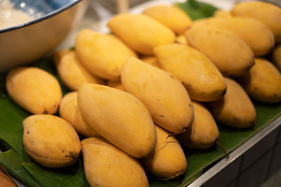 High angle view of fruits on table