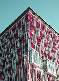 Low angle view of building against clear sky