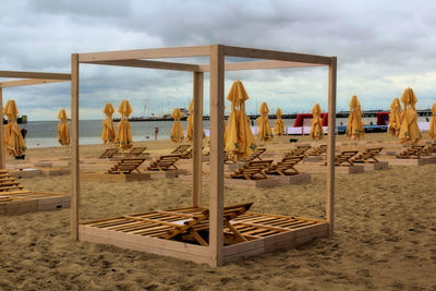 Panoramic view of beach against sky