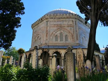 Low angle view of historical building against sky