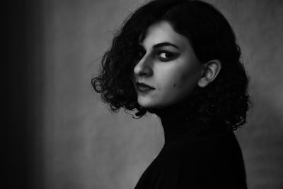 Close-up portrait of young woman