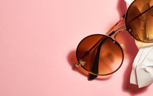 High angle view of sunglasses on table