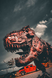 Low angle view of a statue