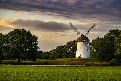 Windmill on a spring evening in germany