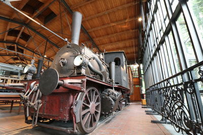 Shopping cart in corridor