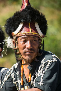 Portrait of man wearing hat