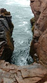 Rock formation on sea shore