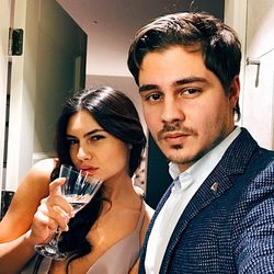 Portrait of young couple at home