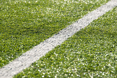 Close-up of soccer field
