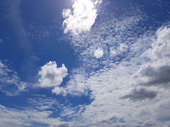 Low angle view of clouds in sky