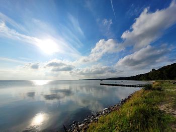 Scenic view of sea against sky