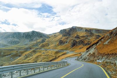 Country road passing through mountains