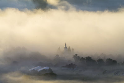 View of foggy weather