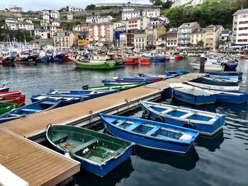 Boats in harbor