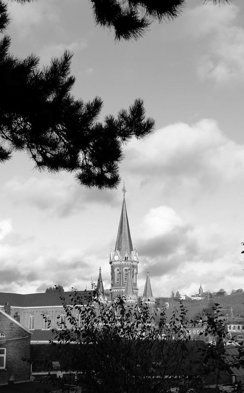 sky, architecture, tree, cloud - sky, building exterior, built structure, travel destinations, city, outdoors, cultures, no people, cityscape, place of worship, day