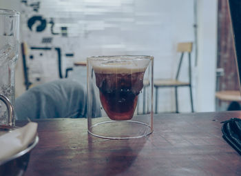 Close-up of coffee on table