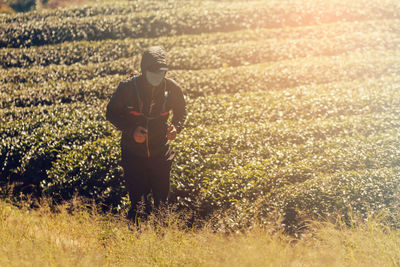 Man standing on field