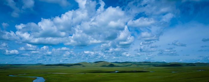 Panoramic view of landscape against sky