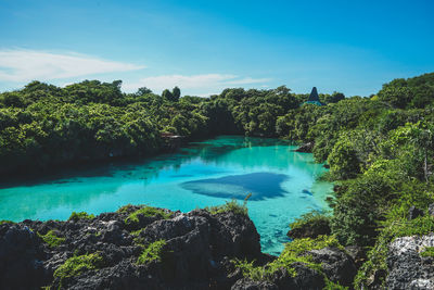 Beatiful landscape weekuri lagoon, sumba island, indonesia