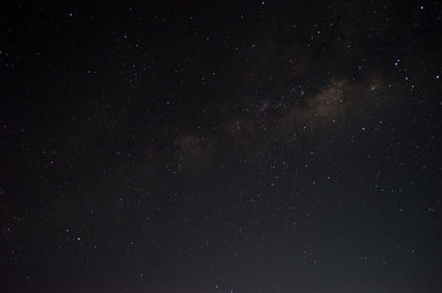 Low angle view of star field against sky at night