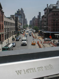 Cars on street in city