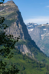 Scenic view of landscape and mountains against sky