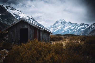 Scenic view of snow covered landscape against sky