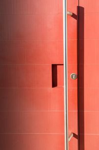 Full frame shot of closed red door