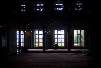 View of empty walkway