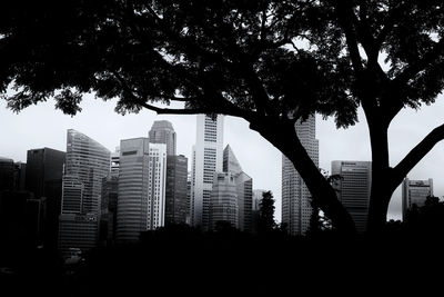 View of skyscrapers in city