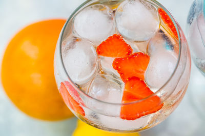 Close-up of ice cream in glass