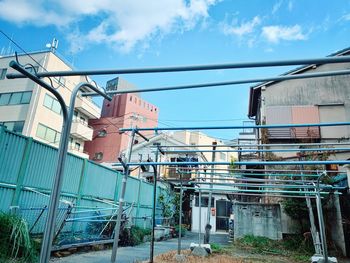 Low angle view of buildings against sky