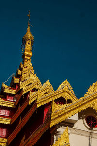 Low angle view of temple against sky