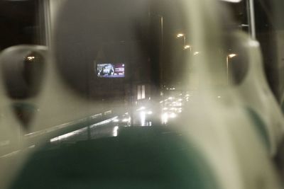 Close-up of illuminated street light
