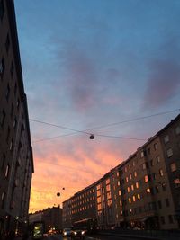 View of cityscape at sunset