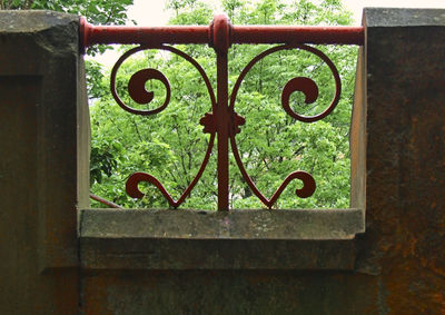 Close-up of closed gate