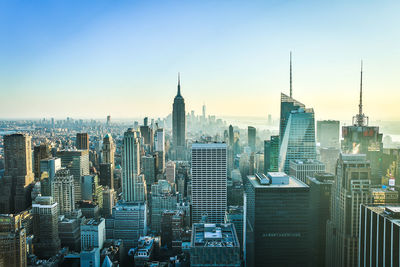 Aerial view of buildings in city