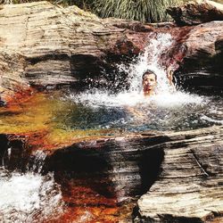 Rocks in water