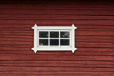 Close-up of window of house