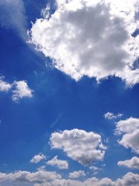 Low angle view of clouds in blue sky