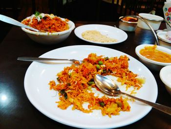 Close-up of food in plate