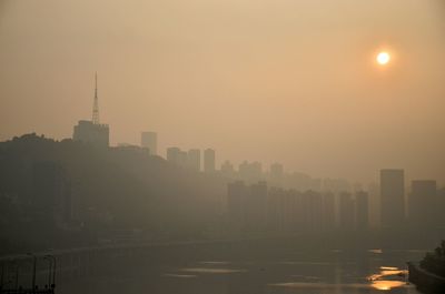 Cityscape at sunset