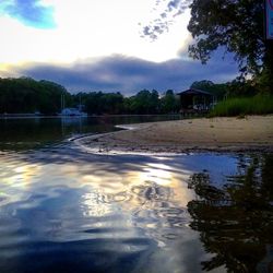 Scenic view of river against sky