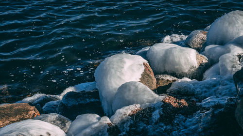 Rocks in sea