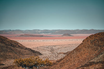 Scenic view of landscape against clear sky