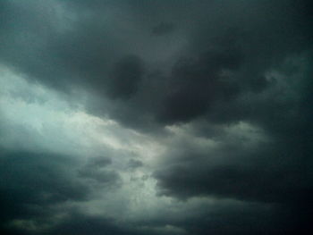 Low angle view of storm clouds in sky